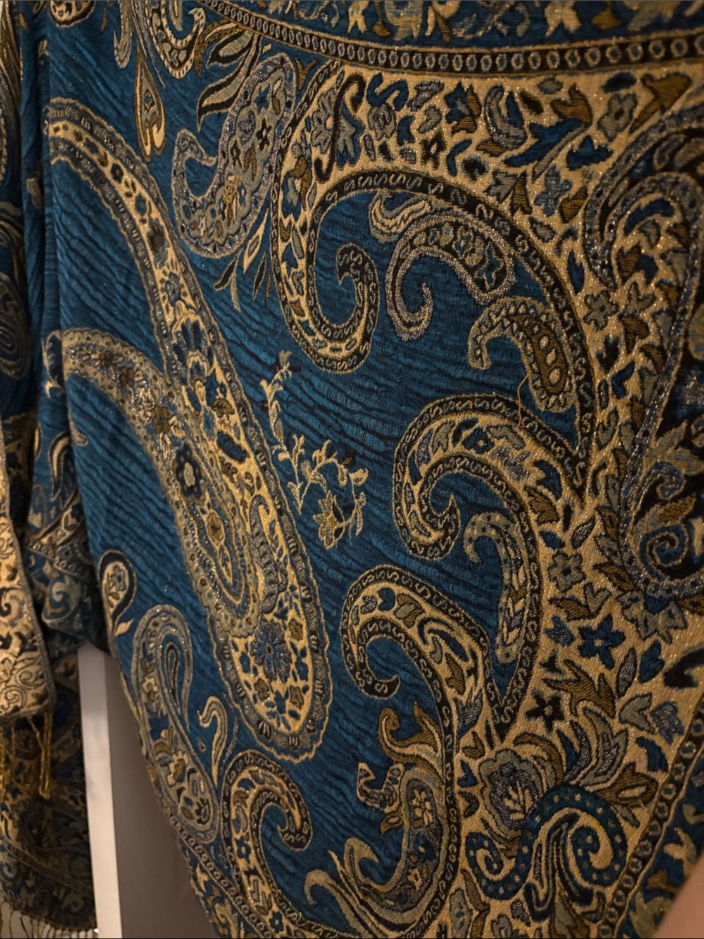 Teal and Gold Scarf